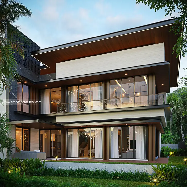 Contoh desain rumah mewah modern di Bandar Lampung