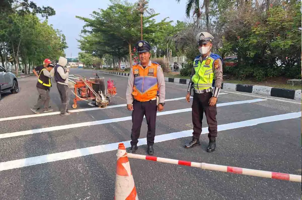 Kemacetan di Jalan Cut Nyak Dien Bandar Lampung