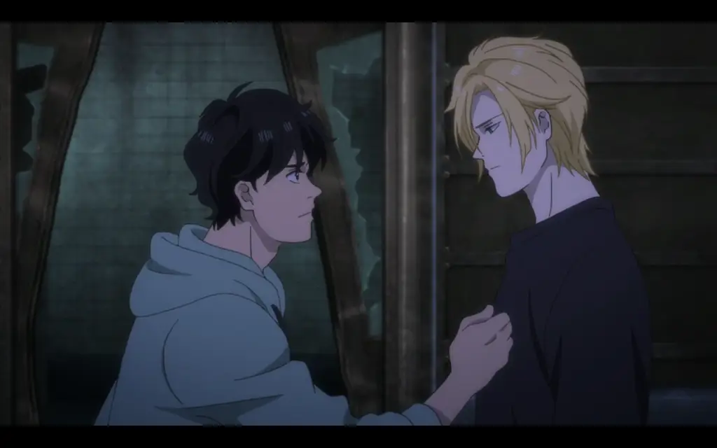 Gambar Ash Lynx dan Eiji Okumura, karakter utama dalam anime Banana Fish