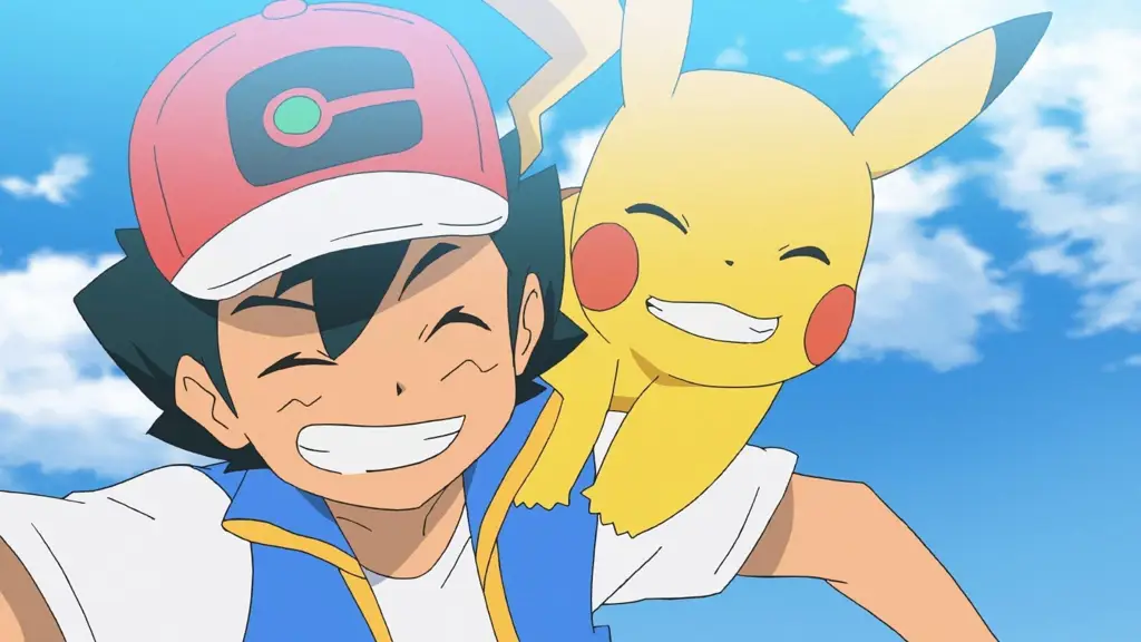 Gambar Ash Ketchum dan Pikachu