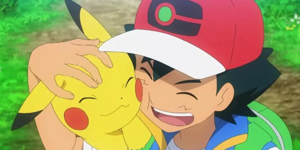 Gambar Ash Ketchum dan Pikachu