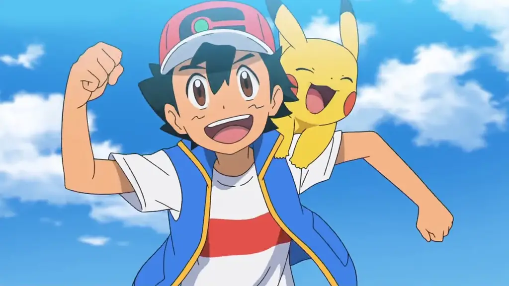 Gambar Ash dan Pikachu dari Pokemon Sun and Moon