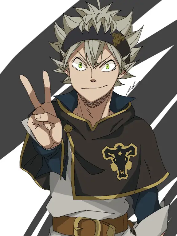 Asta dari Black Clover sedang bertarung