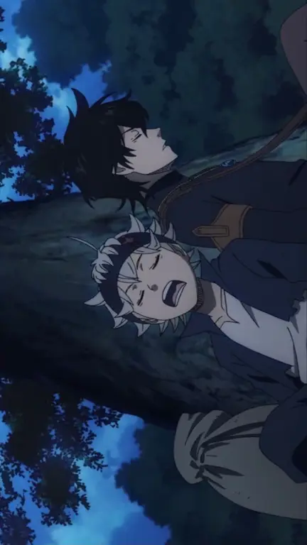 Gambar Asta dan Yuno dalam anime Black Clover