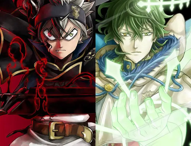 Asta dan Yuno dalam anime Black Clover