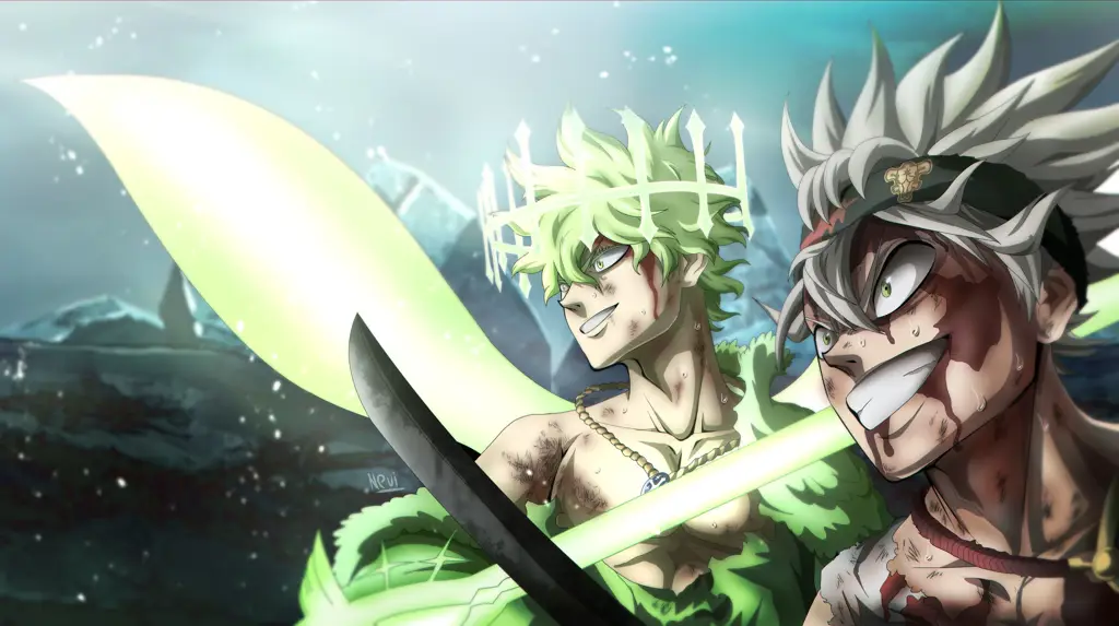 Asta dan Yuno dalam Black Clover episode 1