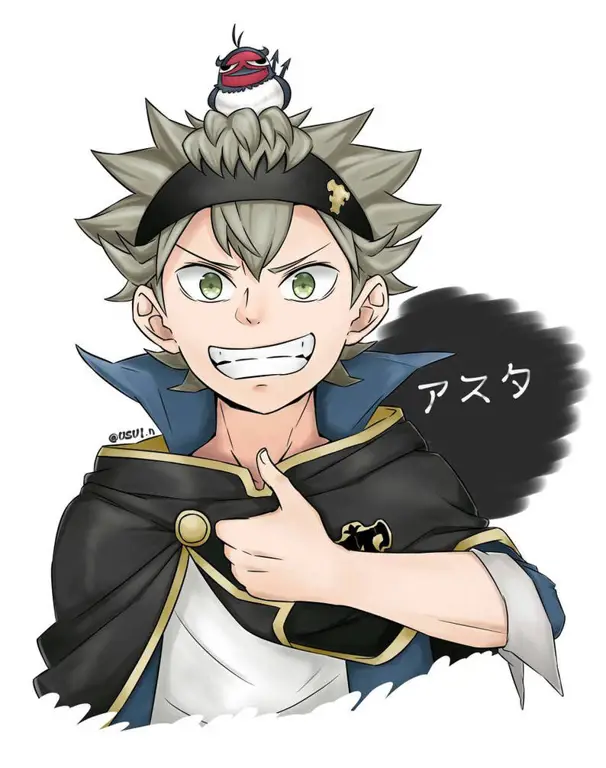 Asta, karakter utama Black Clover Asta dari Black Clover