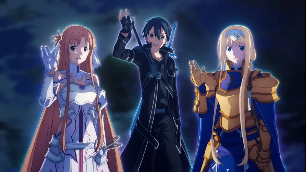 Gambar Asuna dalam pertempuran di Sword Art Online War of Underworld