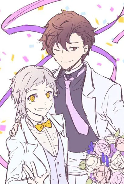 Atsushi dan Dazai, dua karakter utama dalam Bungou Stray Dogs