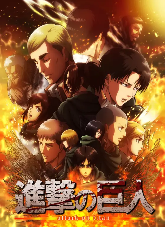 Gambar kunci seni Attack on Titan Season 3