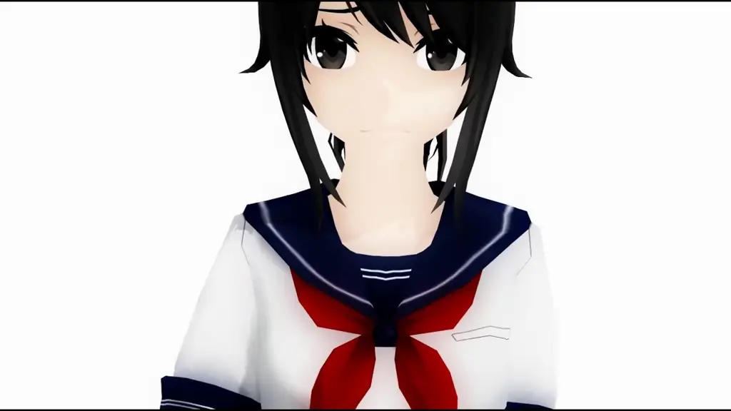 Cuplikan gameplay Yandere Simulator menampilkan Ayano Aishi