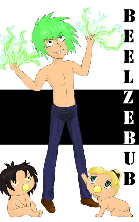 Gambar Baby Beel, karakter utama dari anime Beelzebub