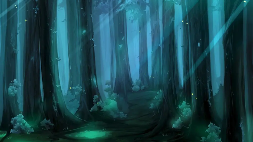 Background hutan anime vektor yang dapat diedit