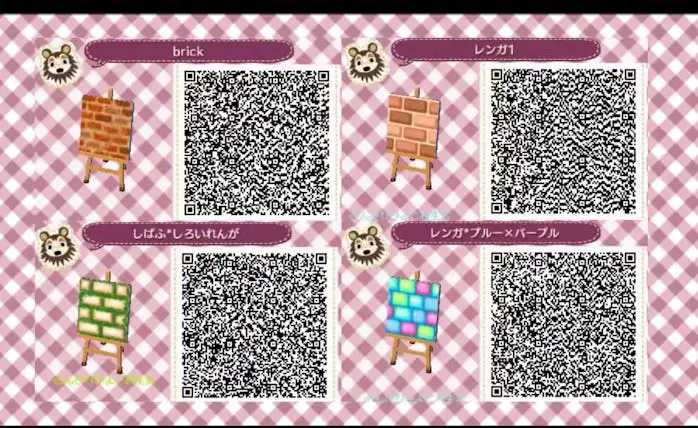 Contoh kode QR desain Animal Crossing