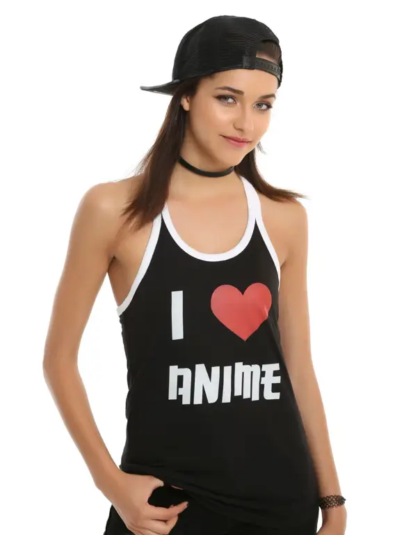 Anime tank top dari bahan yang nyaman dan berkualitas