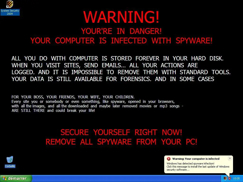 Bahaya Virus dan Malware Gambar peringatan virus komputer