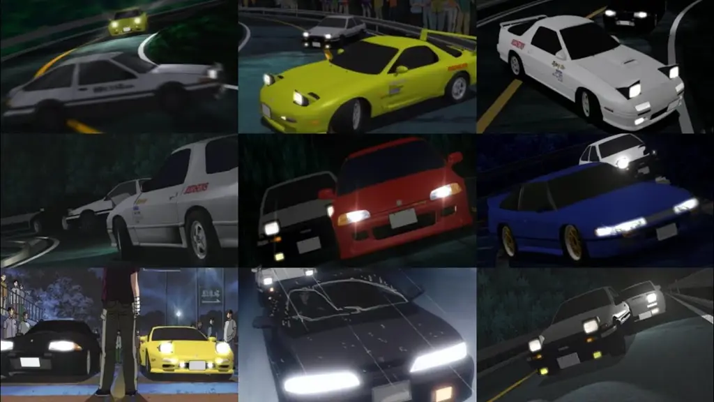 Adegan balap mobil Initial D yang seru