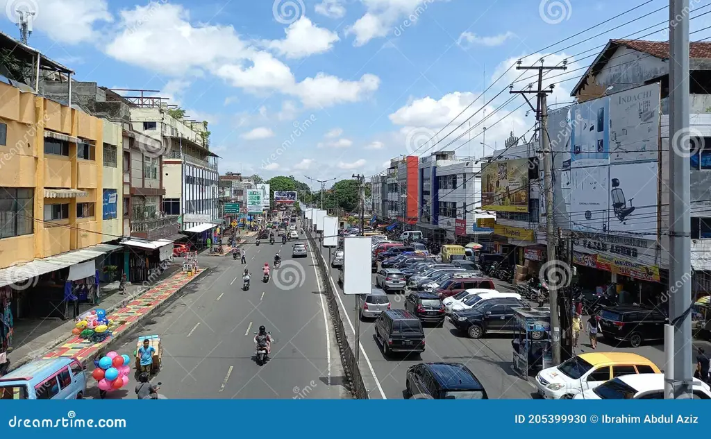 Pemandangan udara kota Bandar Lampung