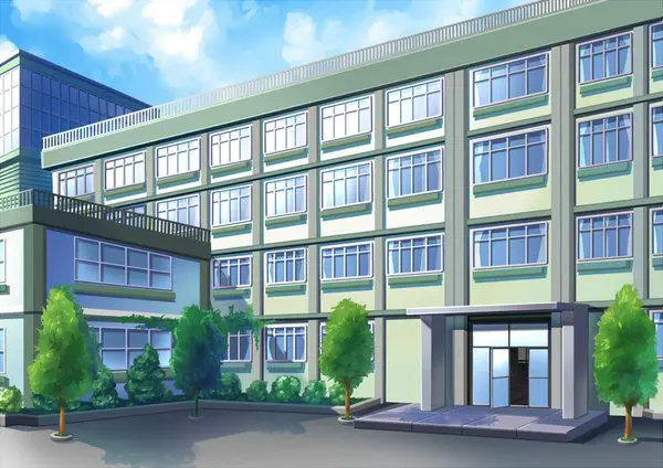 Bangunan Sekolah Anime Gambar gedung sekolah anime