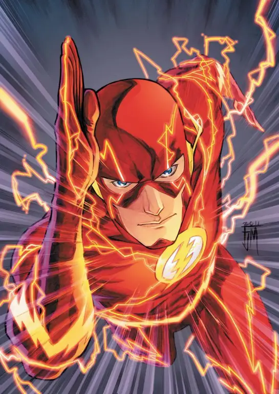 Gambar Barry Allen dalam serial animasi The Flash