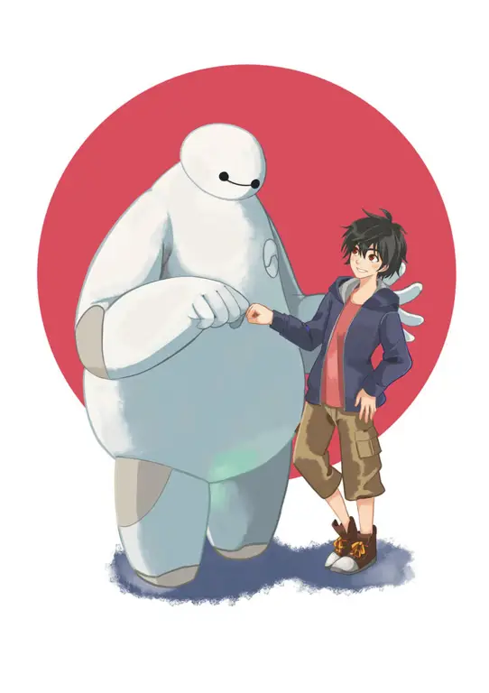 Baymax dan Hiro, karakter utama dalam film Big Hero 6