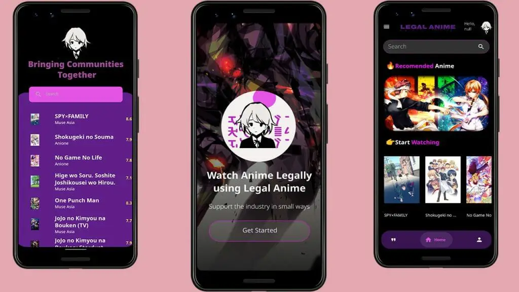 Logo berbagai platform streaming anime legal