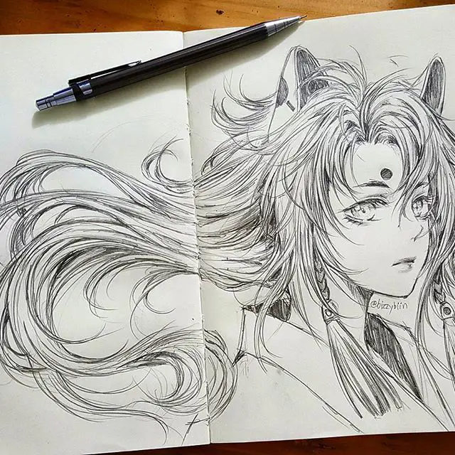 Tutorial sketsa pensil anime