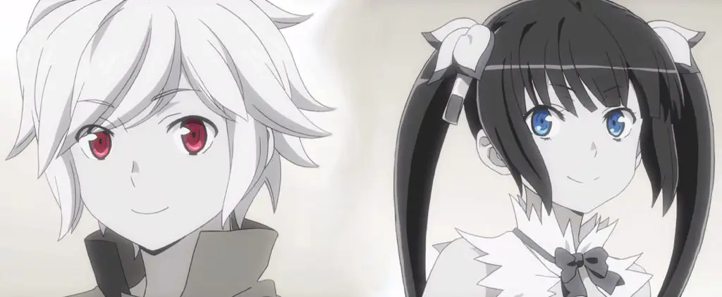 Bell dan Hestia dalam petualangan mereka Bell Cranel dan Hestia dari Danmachi