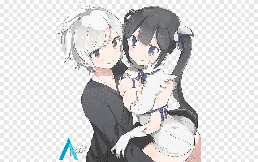 Gambar Bell Cranel dan Hestia dari komik Danmachi