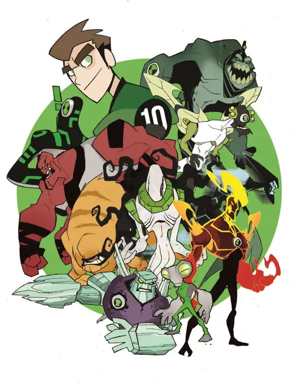 Gambar Ben 10 bersama teman-temannya