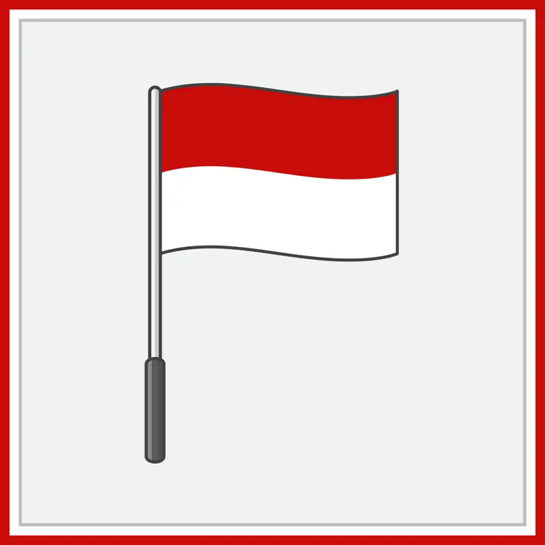 Gambar bendera Indonesia dengan gaya anime