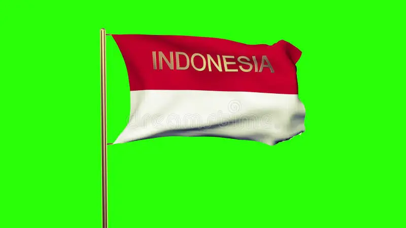 Bendera Indonesia dengan gaya animasi