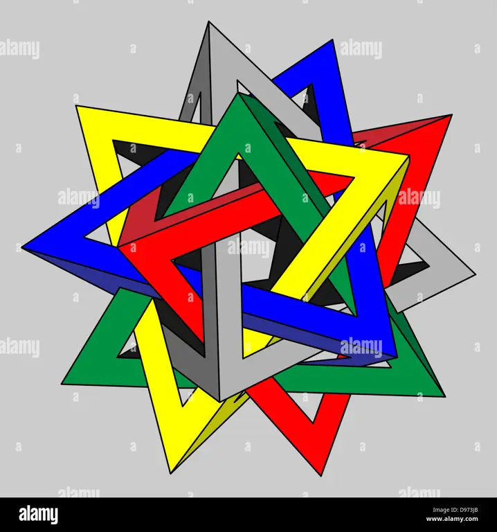 Gambar bentuk geometris dalam ilusi