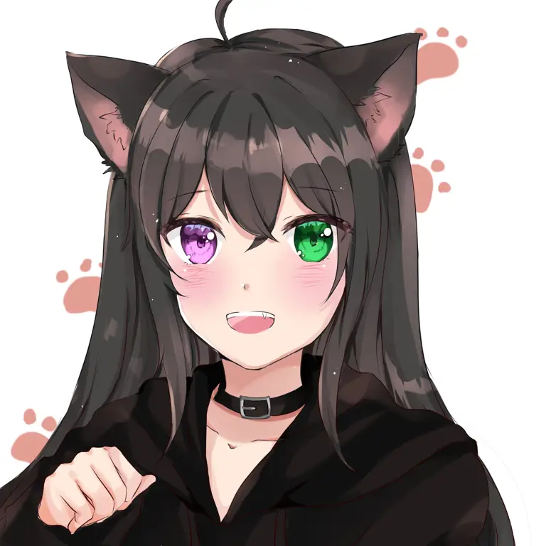 Gambar desain karakter anime neko