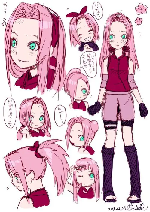 Gambar berbagai gaya anime girl Sakura