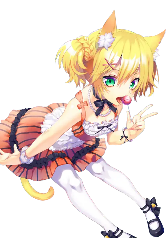 Berbagai gaya anime neko girl