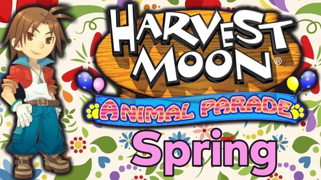 Gambar berbagai hewan di Harvest Moon: Animal Parade