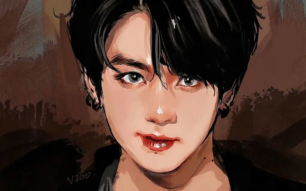 Gambar fanart Jungkook bergaya anime