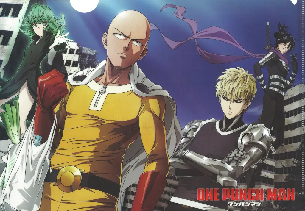 Gambar berbagai karakter dalam One Punch Man