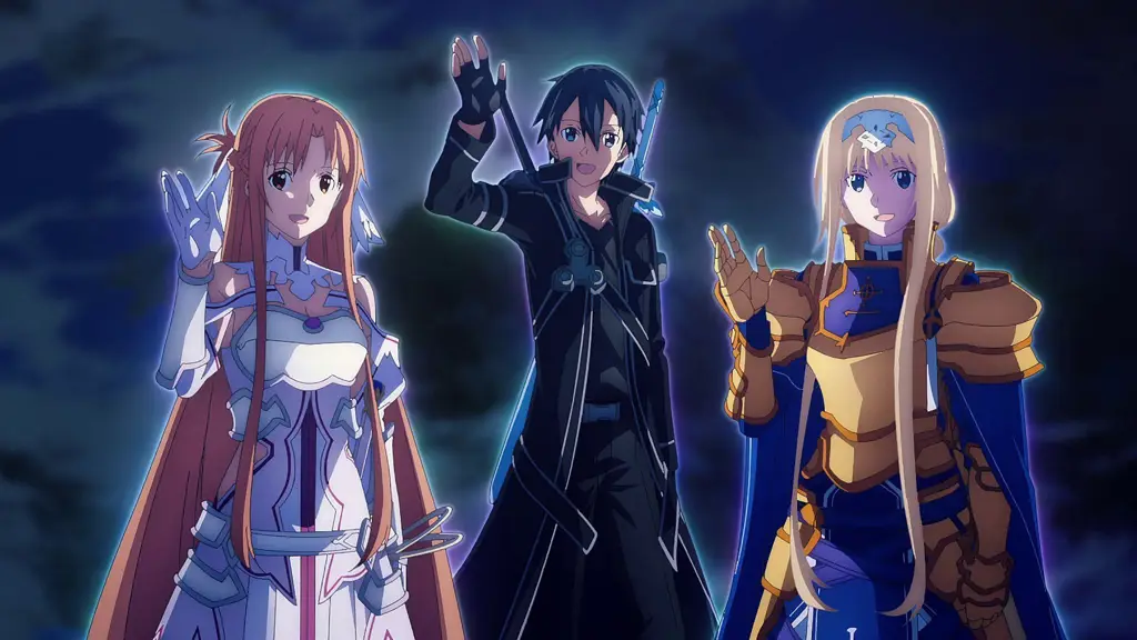 Gambar berbagai karakter dalam Sword Art Online