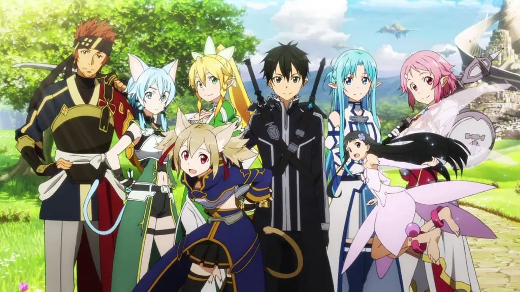 Gambar berbagai karakter dari Sword Art Online