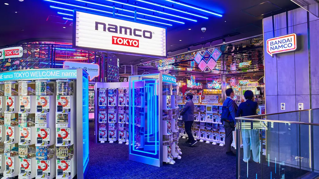 Foto berbagai macam permainan arcade di Namco Umeda