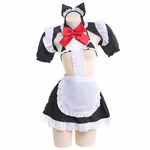 Kostum anime maid yang lucu dan menggemaskan