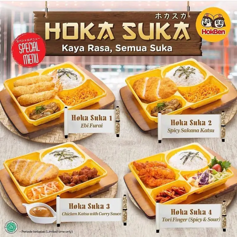 Contoh menu makanan HokBen yang menggugah selera