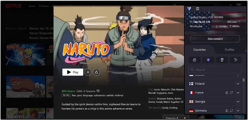 Gambar berbagai pilihan platform streaming Naruto