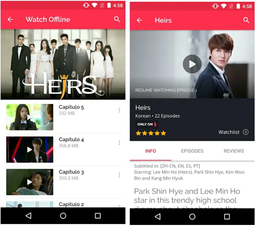 Aplikasi streaming drama Korea