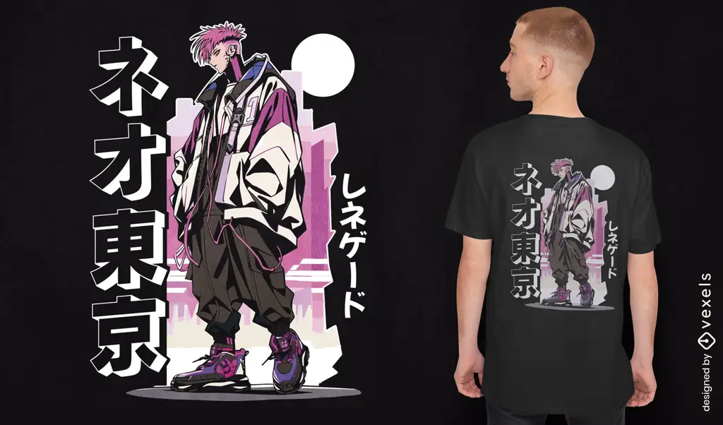 Contoh-contoh desain kaos anime yang menarik dan beragam