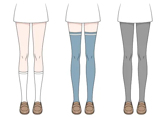 Contoh gambar kaki anime