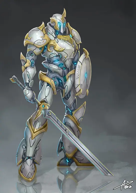 Desain mecha di Knights & Magic