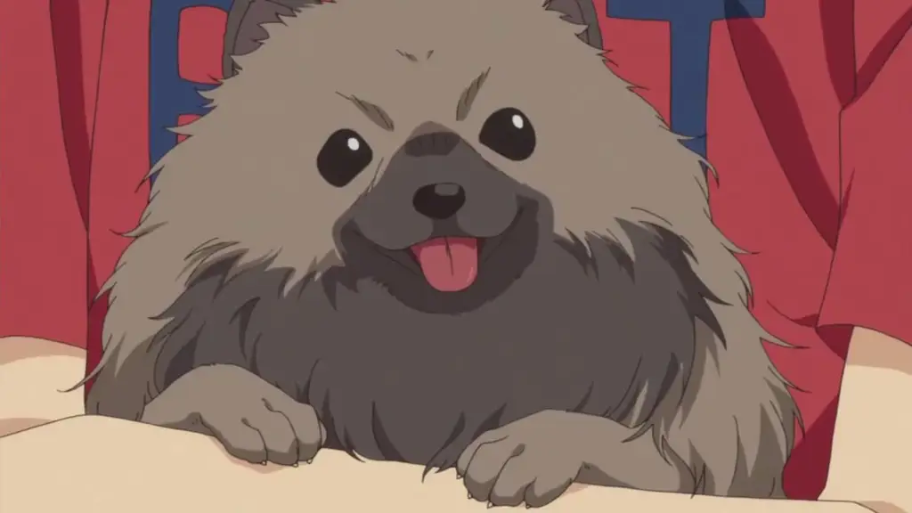 Ilustrasi mata anjing anime yang besar dan ekspresif